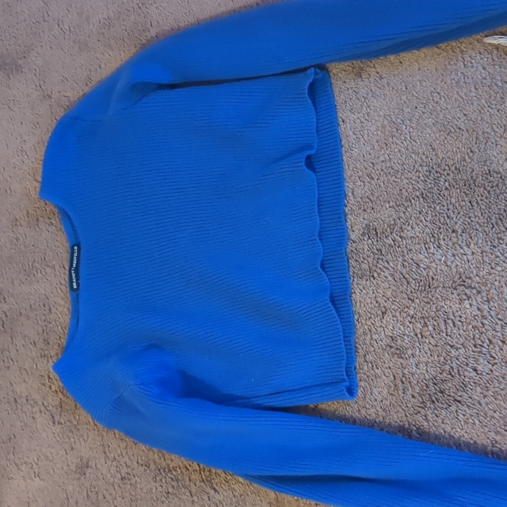 Cropped blue brandy Melville top